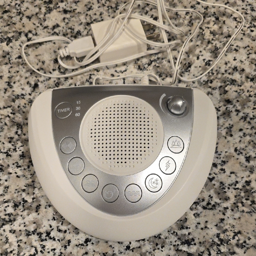 White and Silver Sound Machine
